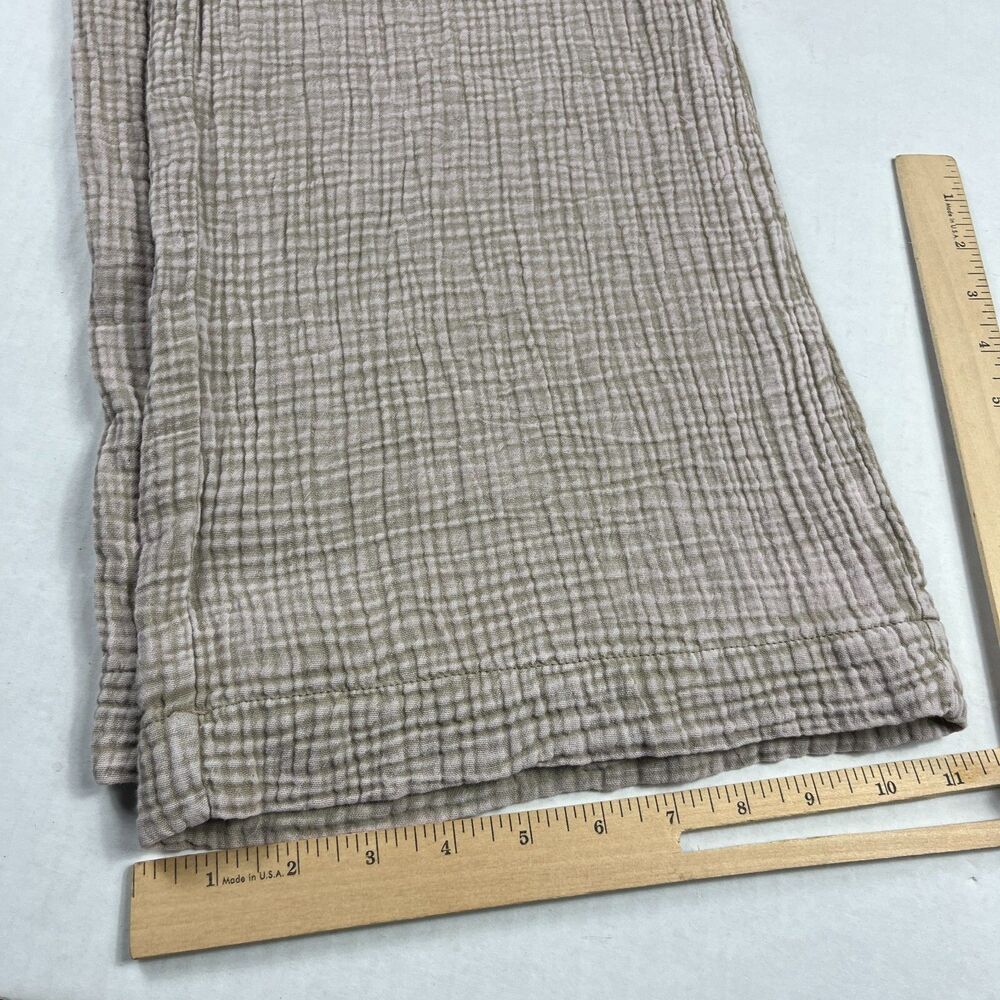 Z Supply Gauze Wide Leg Lounge Pants Women’s Size L Neutral Crinkle Cotton Relax - Picture 11 of 12